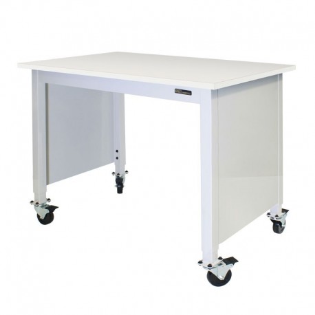 MOBILE LAB TABLE - ADJUSTABLE 30-36" (H) X 24-36" (W) X 48-96" (L) - LAM Top - w/End Panels