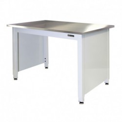 STAINLESS STEEL LAB TABLE - ADJUSTABLE or FIXED 30-36" (H) x 24-36" (W) X 48-96" (L) w/End Panels