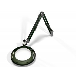 7 x 5.25" Rectangular Green-Lite® LED Magnifiers with Table Edge Clamp