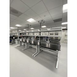 Treston Concept Motor Lab Tables with Shelves