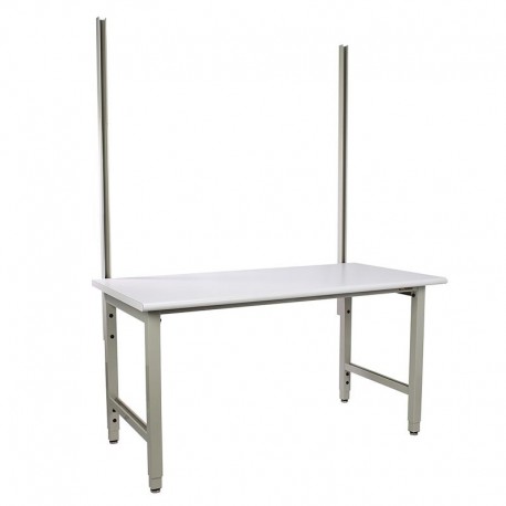 IAC Packing Shipping Table - 30-36”D x 60-72"W x 48"H, 48" uprights,1500 lbs load capacity